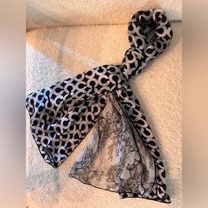 100% Silk Coach Op Art Logo Scarf